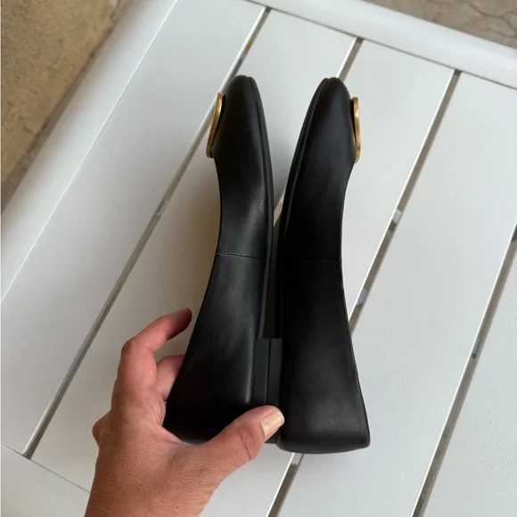 Tory Burch Benton Ballet Flats in Black Nappa Leather - Picture 11 of 16
